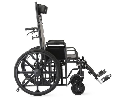 24 Inch Reclining Wheelchair with Elevating Leg Rests V316912