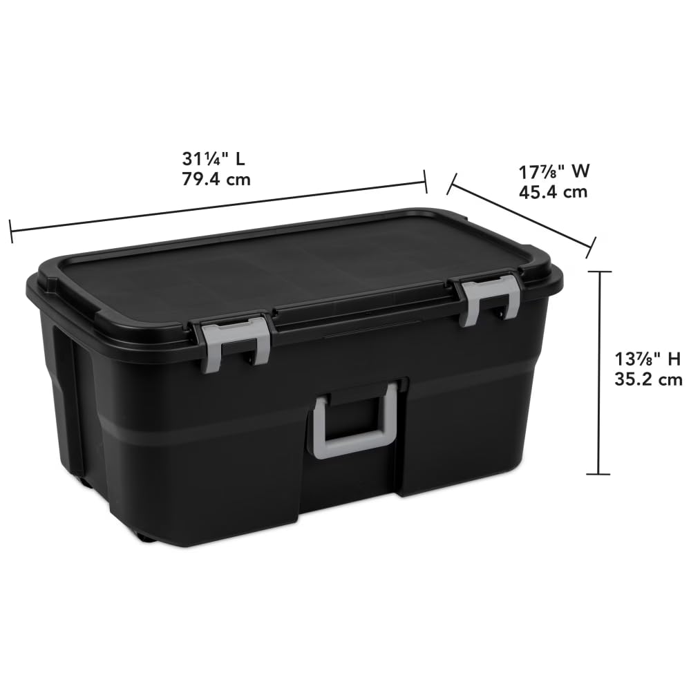 Waterproof Plastic Storage Box, 6 Pack 13.2 Gallon M185