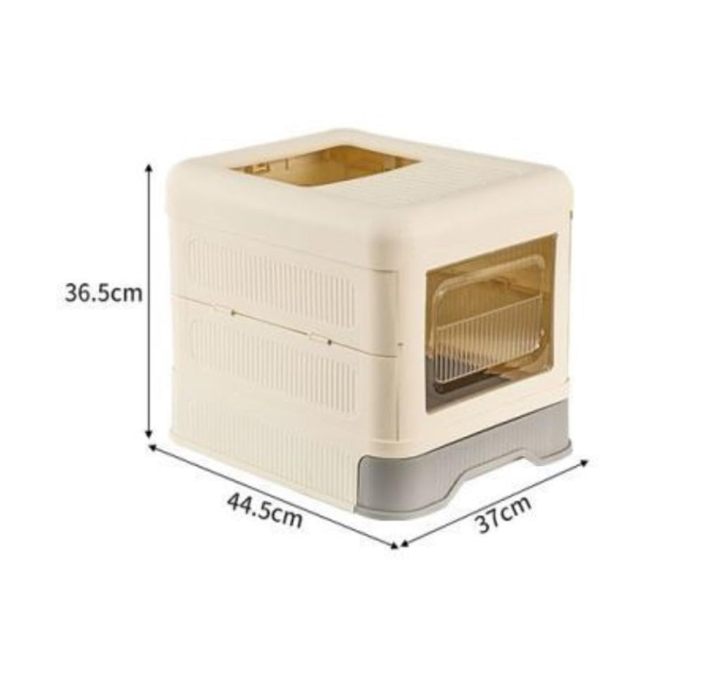 Fully Enclosed Cat Litter Box with Lid and Drawer Y231569