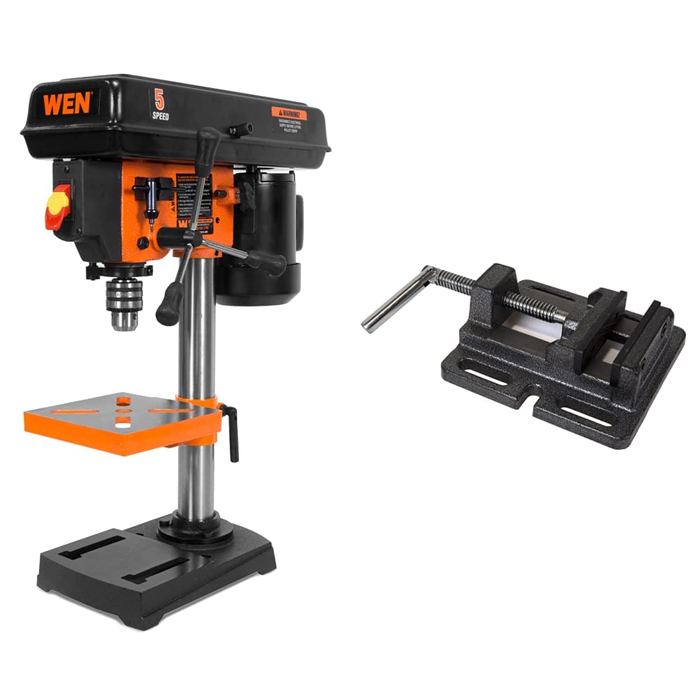 8-Inch 5-Speed Cast Iron Benchtop Drill Press with Vise Y675