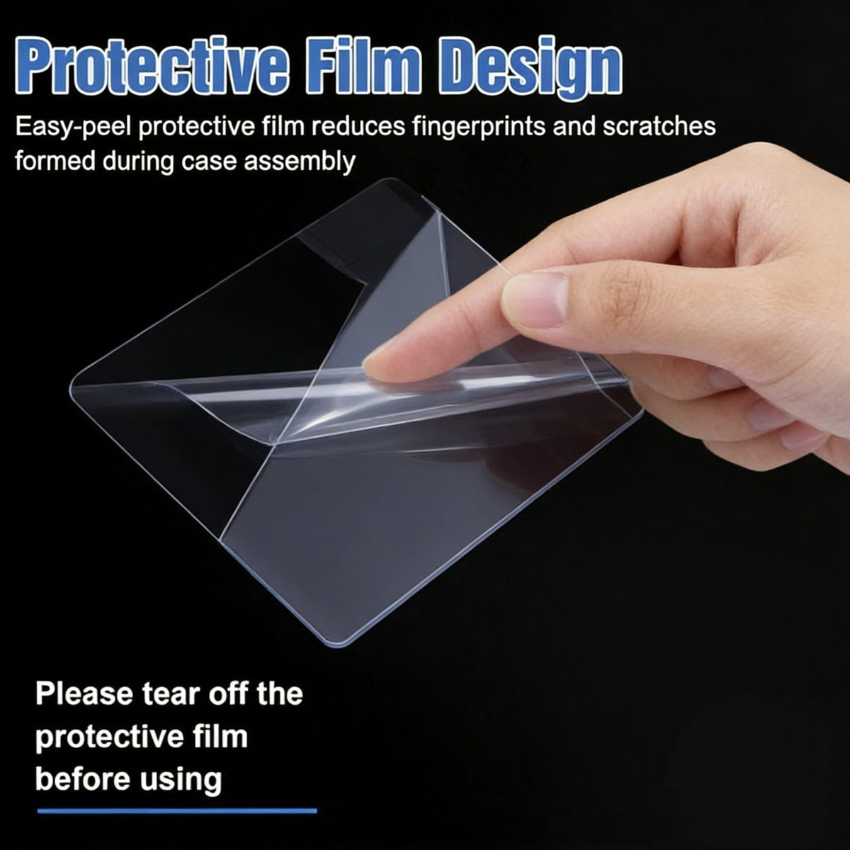 5 Pack 0.5mm Thick Crystal Clear PET Plastic Stackable Display Case S55069