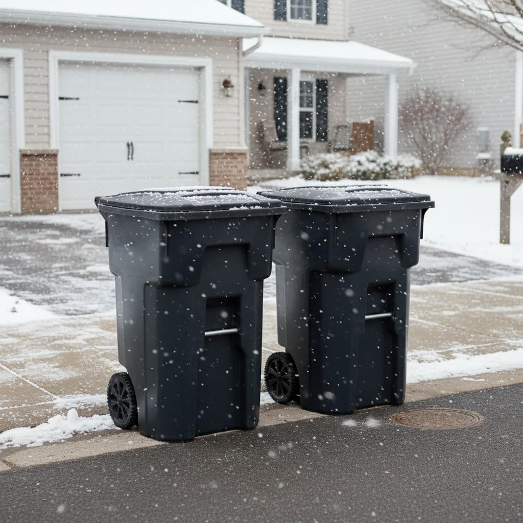 48 Gallon Garbage Cans Trash Cans With 2 Wheels And Lid Heavy Duty K12971