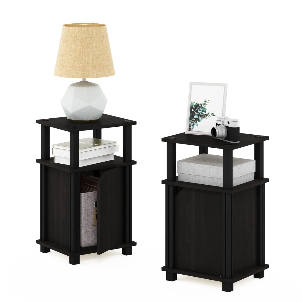 3-Tier Telephone Table with Cabinet, Set of 2 T61746