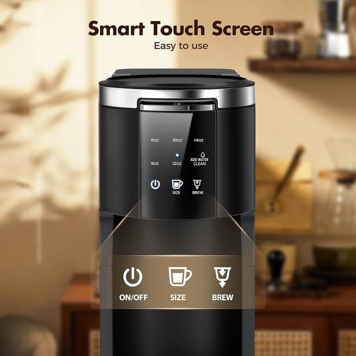 Single Serve 2 in 1 Coffee Maker with 40oz Removable Water Reservoir U50958
