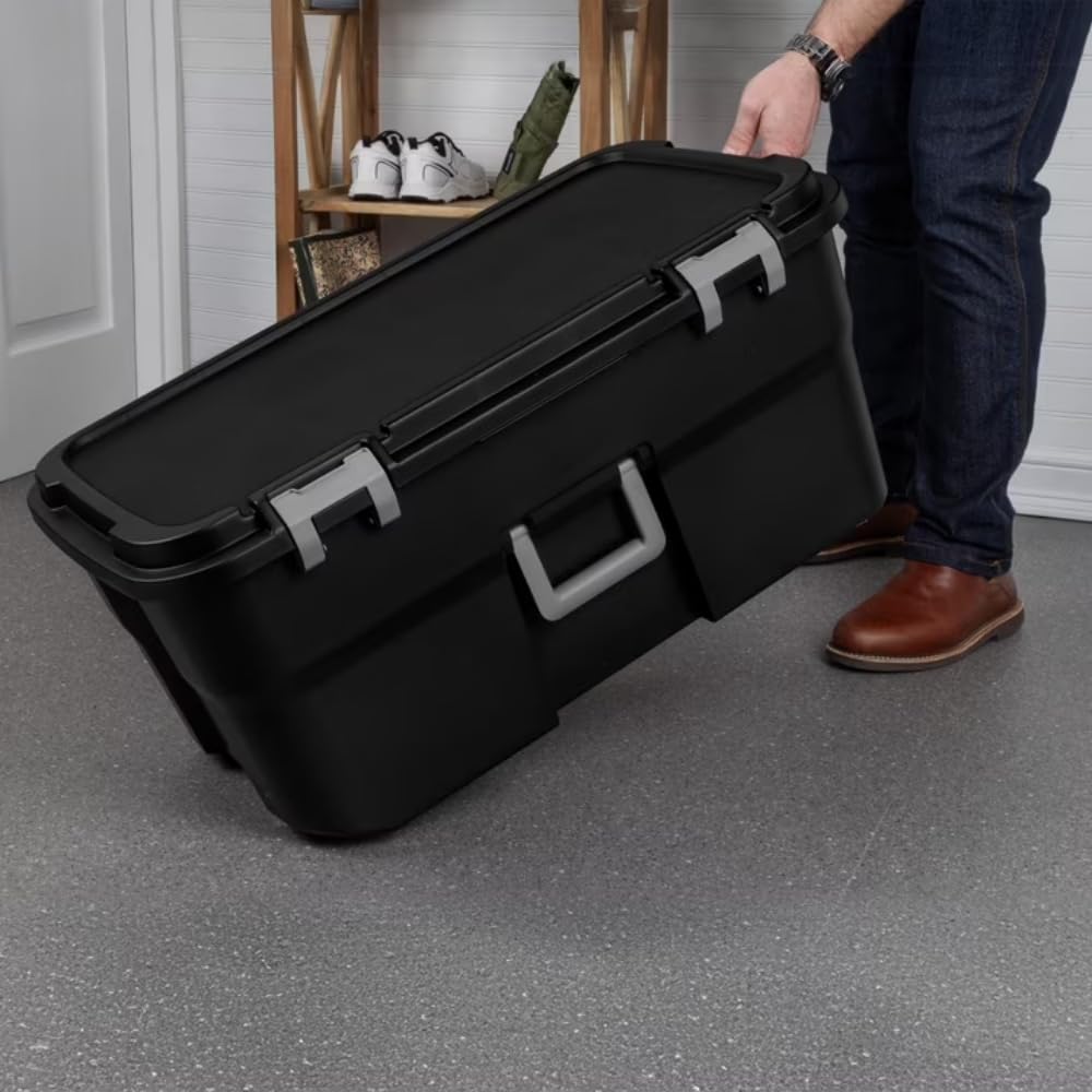 Waterproof Plastic Storage Box, 6 Pack 13.2 Gallon M185