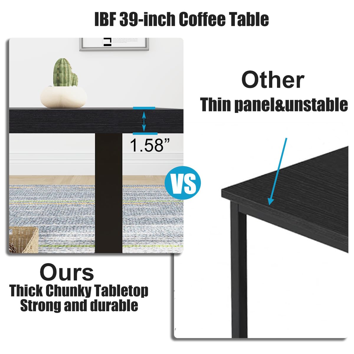 Black Wood Coffee Table K313