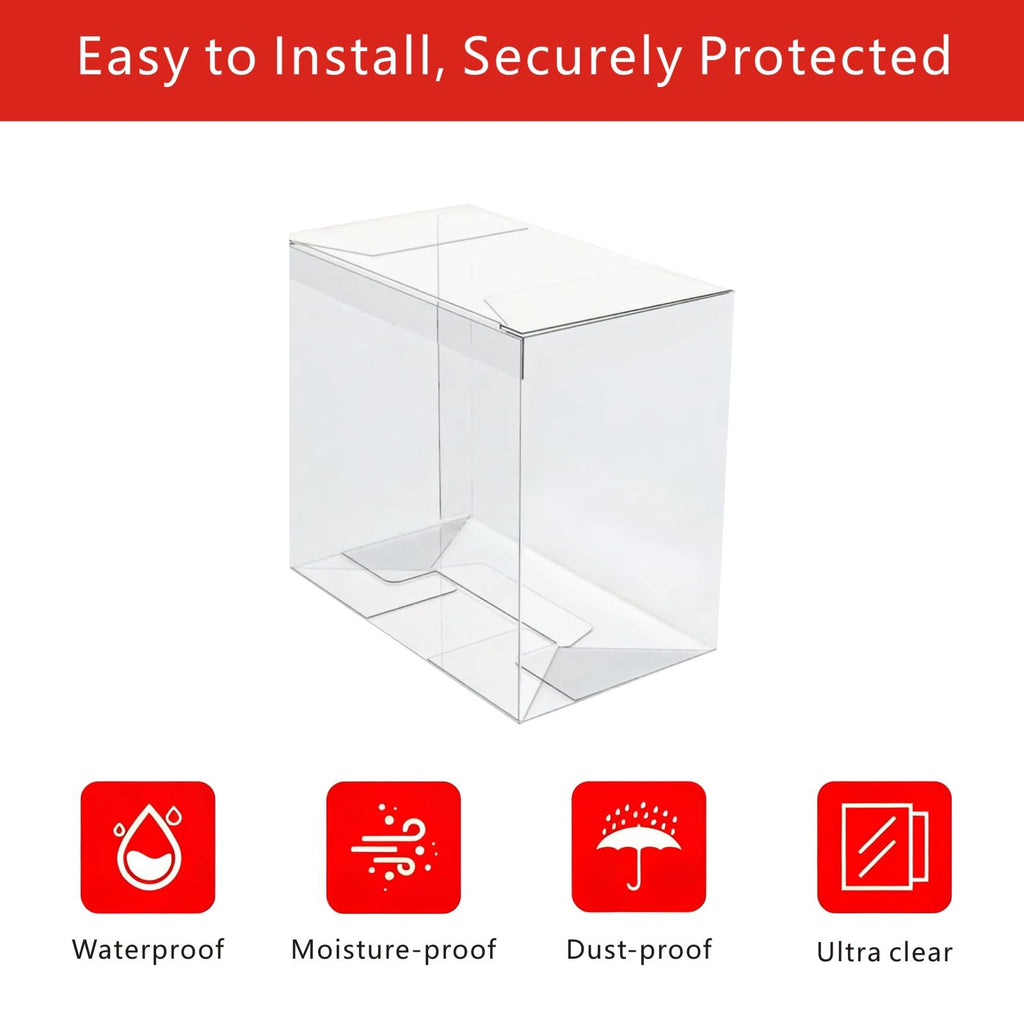 5 Pack 0.5mm Thick Crystal Clear PET Plastic Stackable Display Case S55069