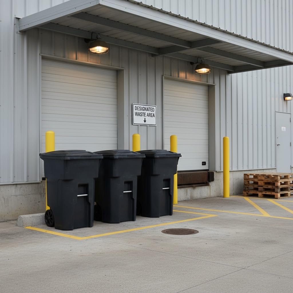 48 Gallon Garbage Cans Trash Cans With 2 Wheels And Lid Heavy Duty K12971