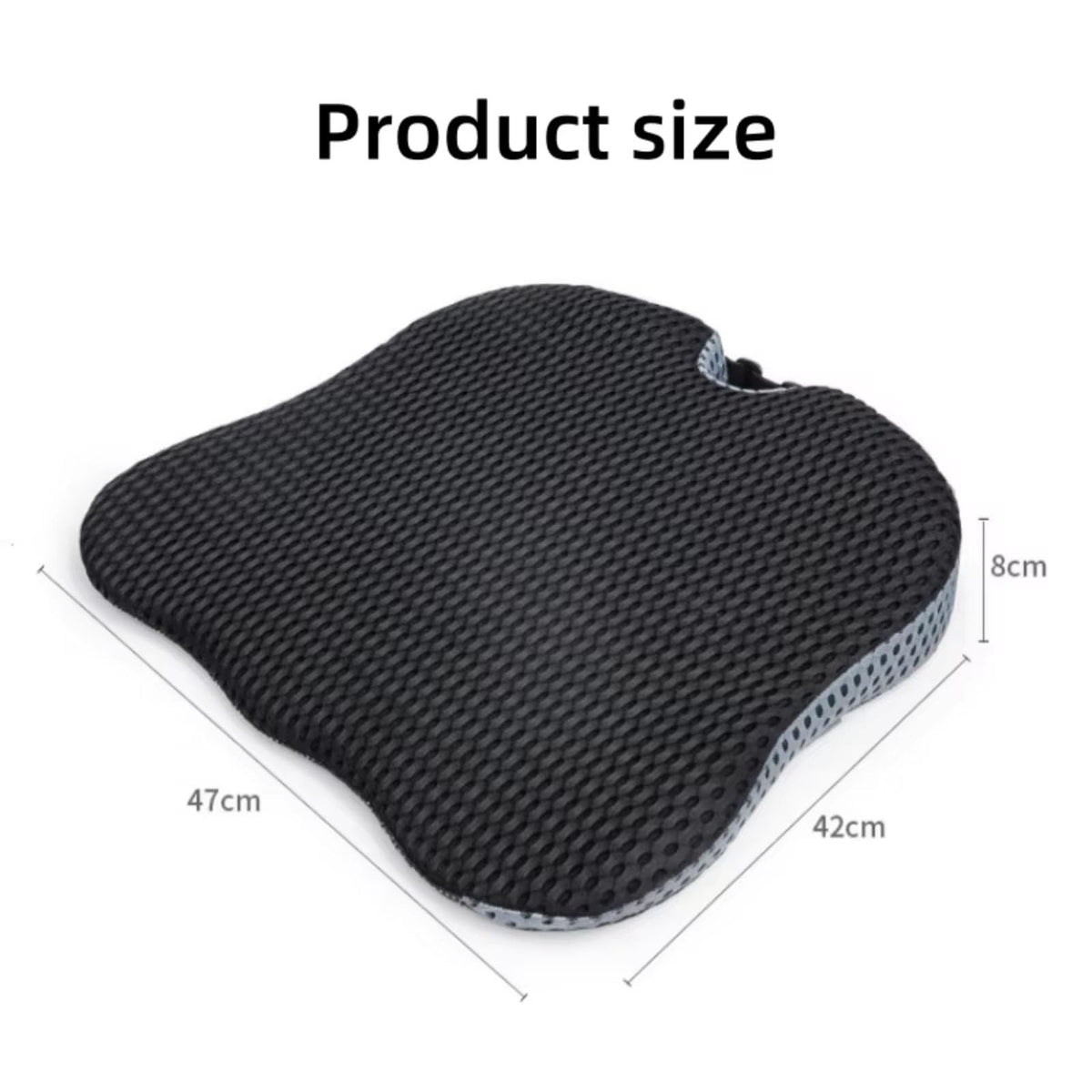 Grey Memory Foam Car Seat Booster Cushion B3179