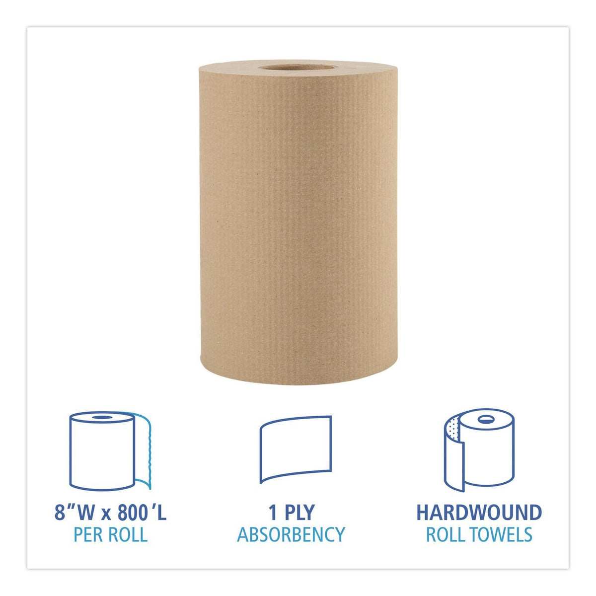 Green Seal Recycled Paper Towel Roll, Natural, 8" x 800 ft, Case of 6 P62685