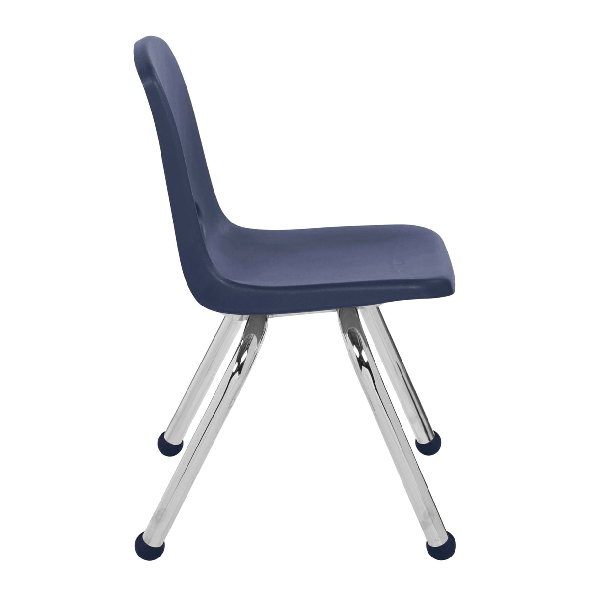 12" School Stack Chair with Ball Glides, Navy, 6-Pack X4736