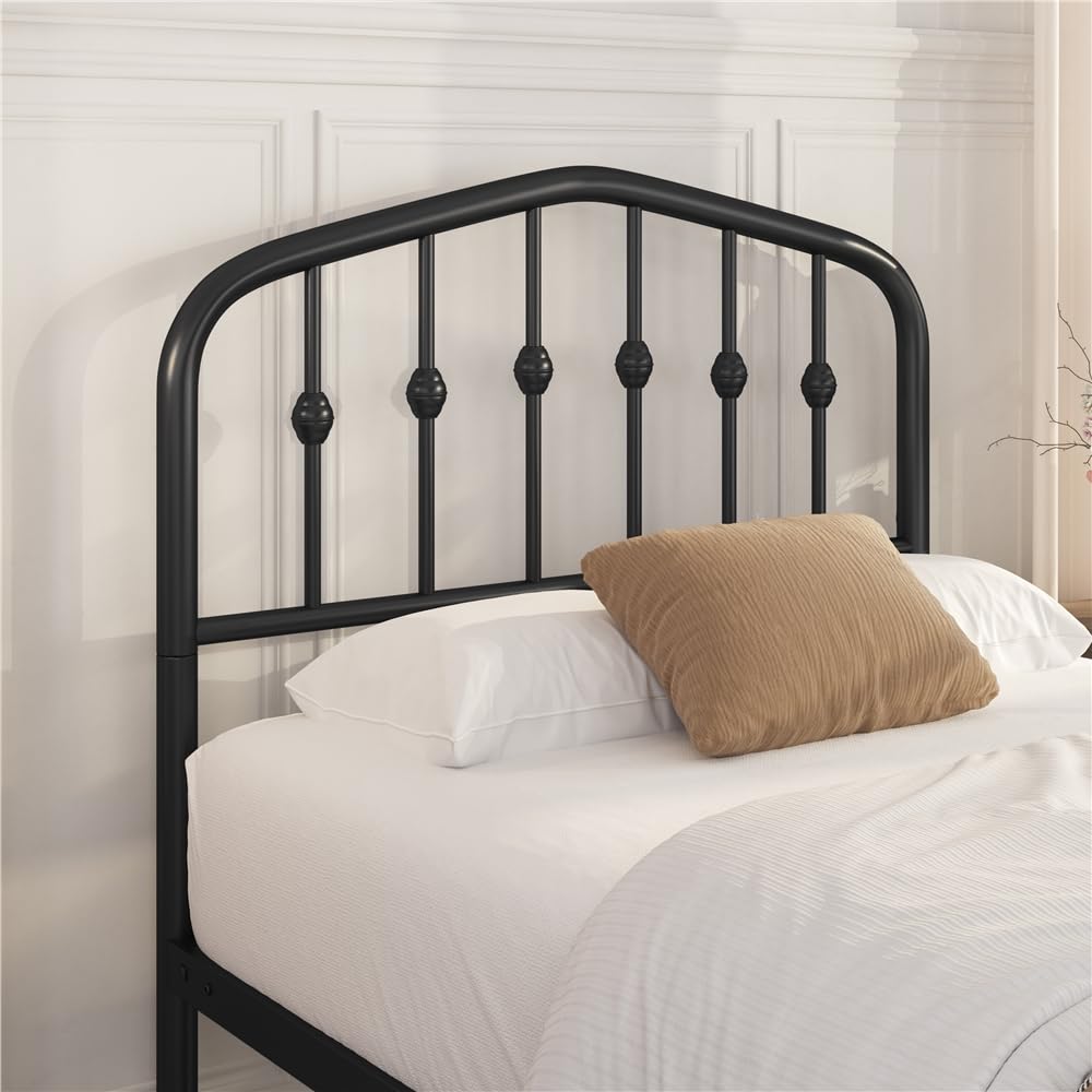 Twin Metal Bed Frame with Victorian Headboard I231