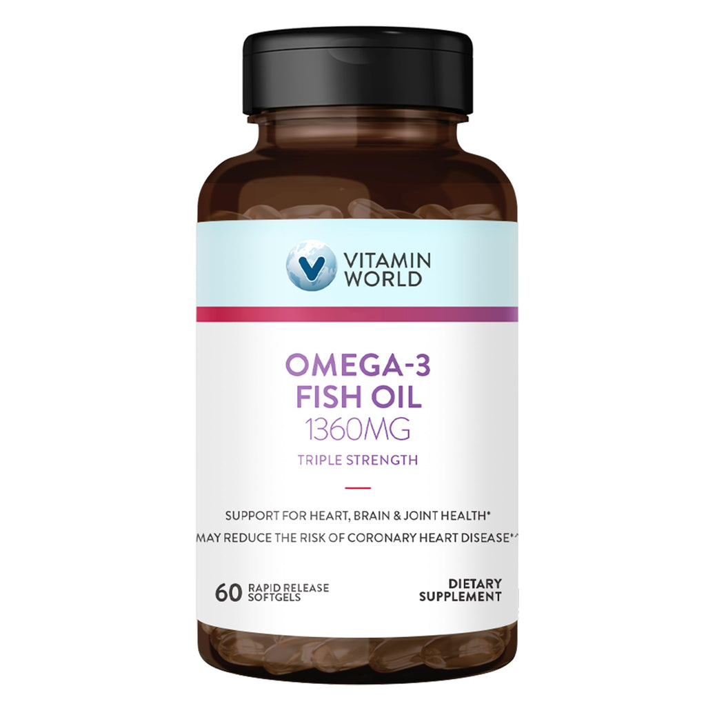 Triple Strength Omega 3 Fish Oil 1360 mg 60 Softgels N2742