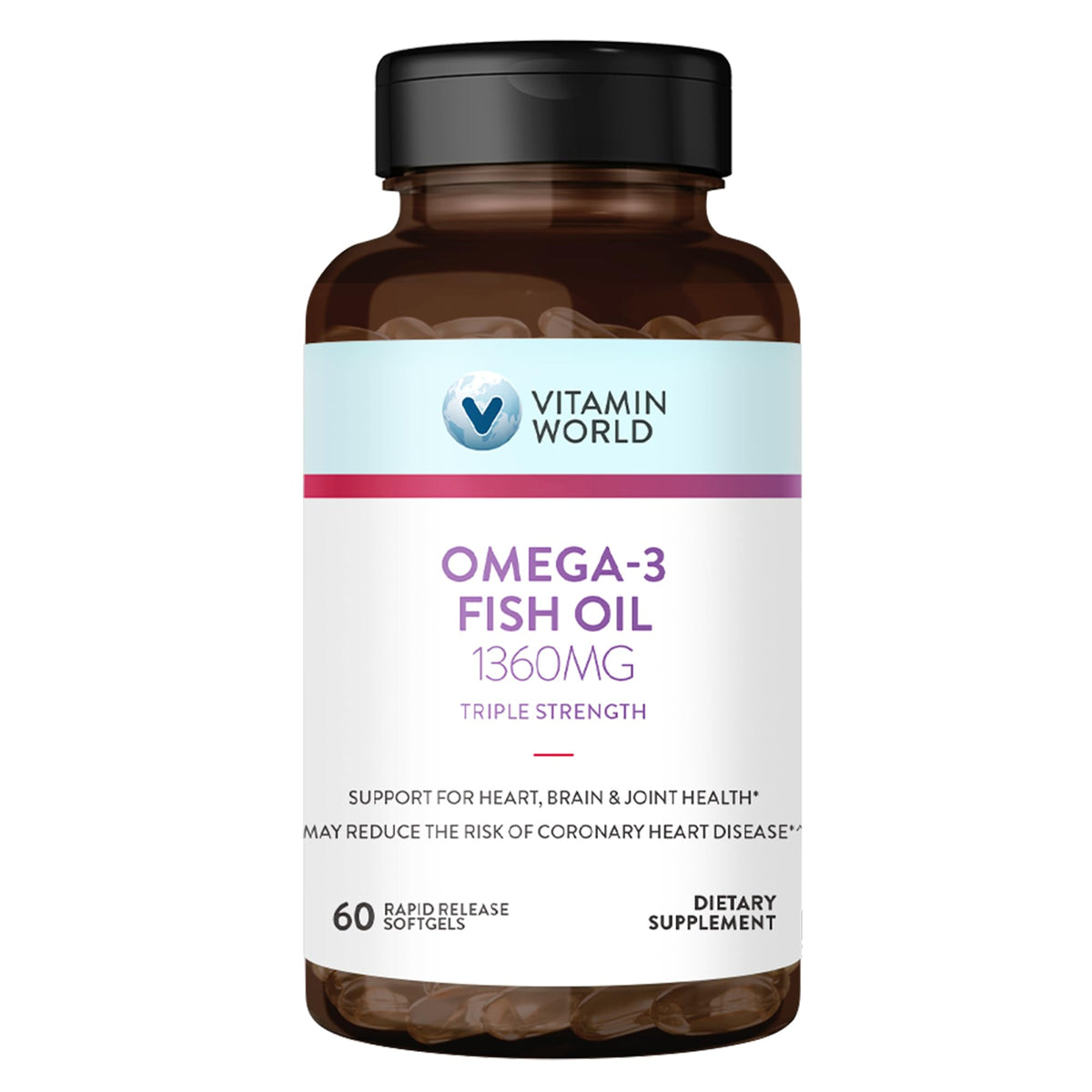 Triple Strength Omega 3 Fish Oil 1360 mg 60 Softgels N2742