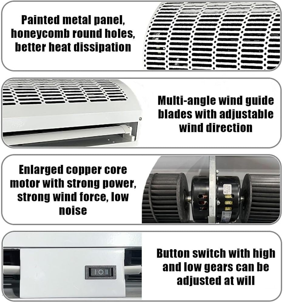 Wall Mounted Air Curtain, 2-Speed with Remote Control R3921