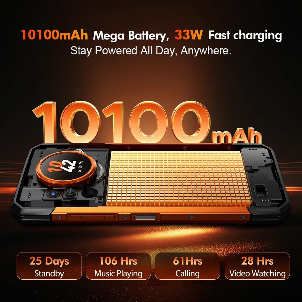 Black 5G Rugged Smartphone T268505