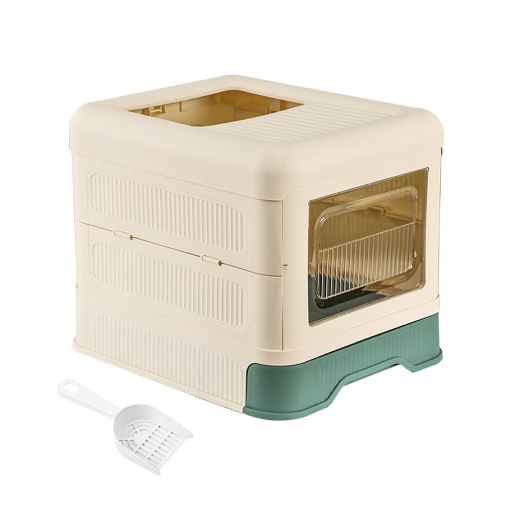 Fully Enclosed Cat Litter Box with Lid and Drawer Y231569