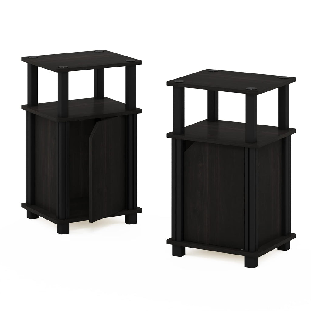3-Tier Telephone Table with Cabinet, Set of 2 T61746