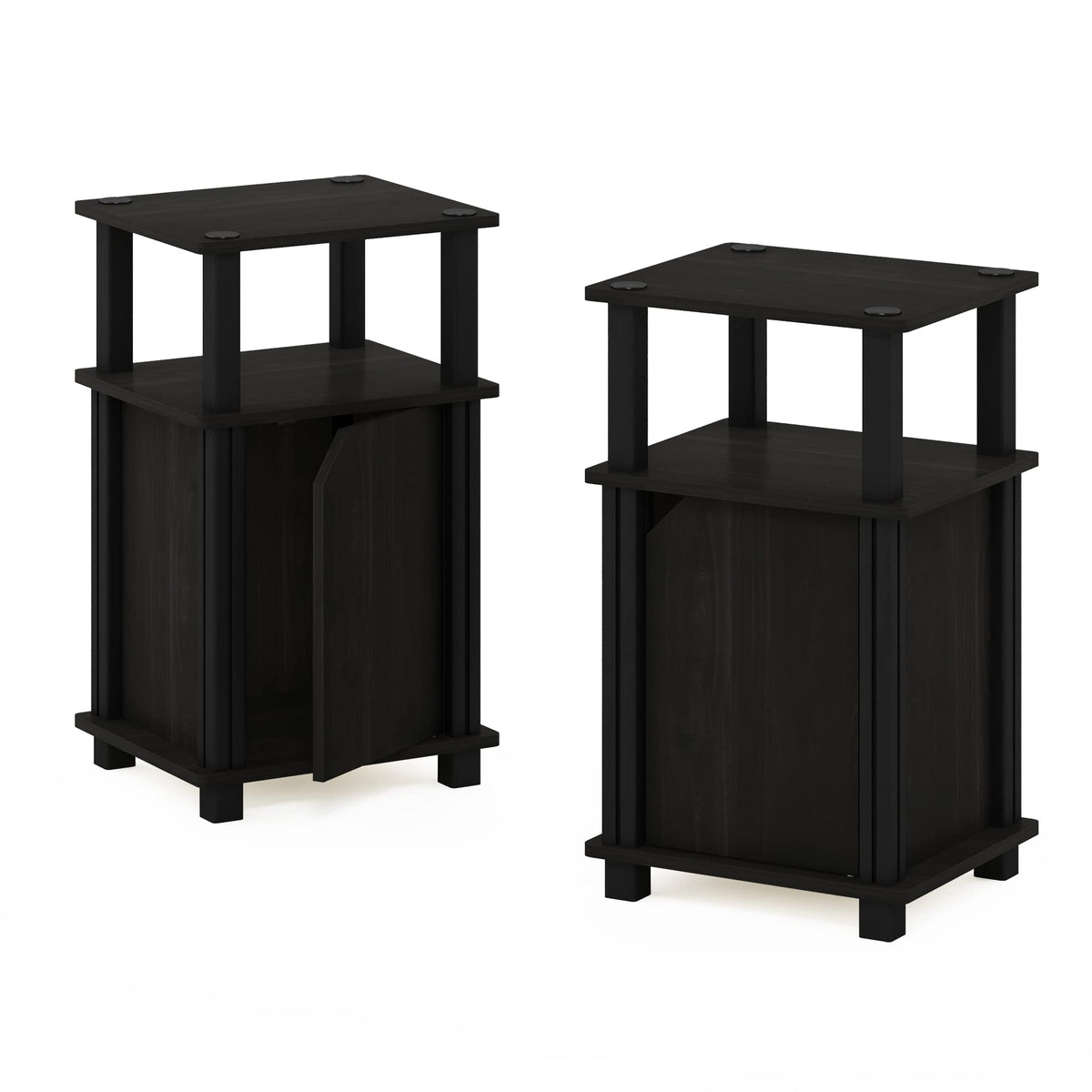 3-Tier Telephone Table with Cabinet, Set of 2 T61746