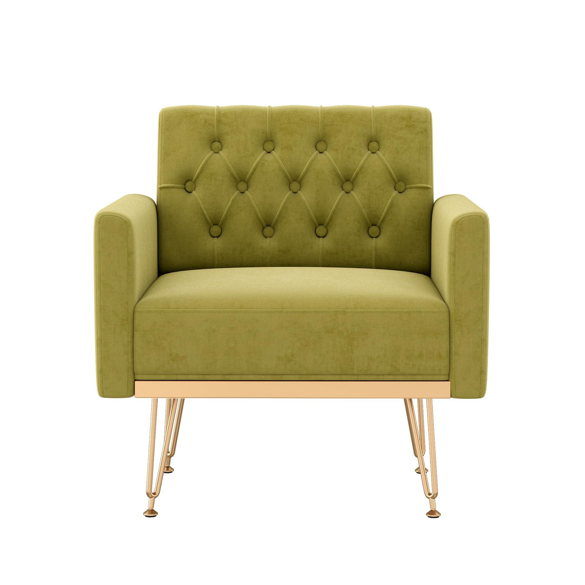 Green Velvet Accent Chair with Arm J992821
