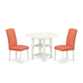 3 Piece Dining Table Set with 2 Faux Leather Chairs L888765