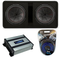 Dual 12" Loaded Sub Box with 800W Amp I689