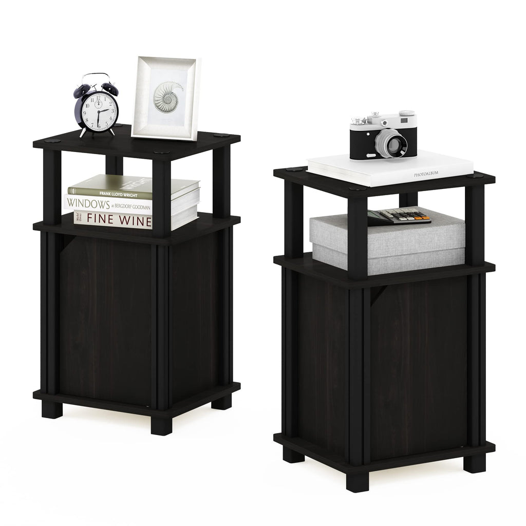 3-Tier Telephone Table with Cabinet, Set of 2 T61746