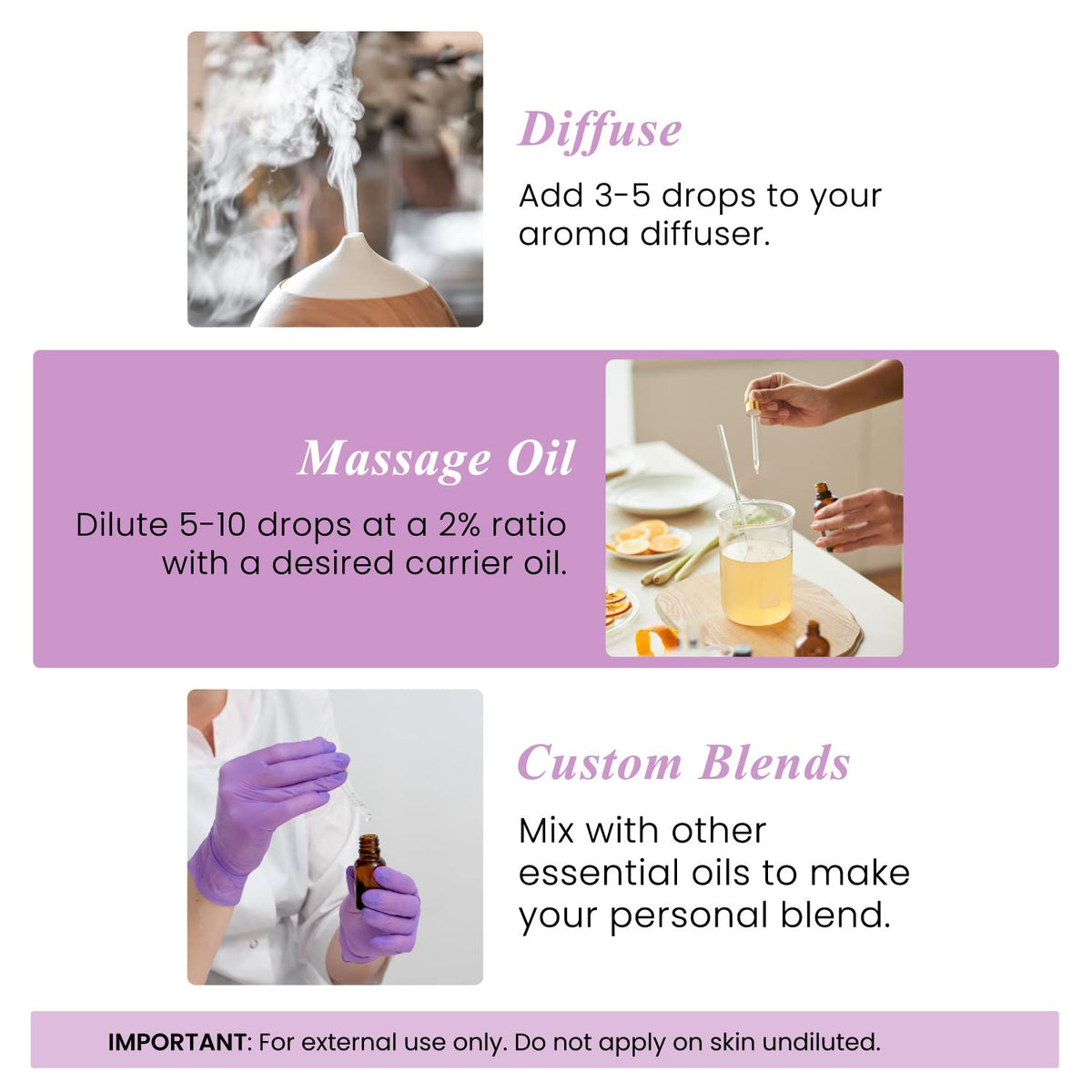 Eucalyptus Tea Tree and Lavender Essential Oil Set 4 Fl. Oz Y648812