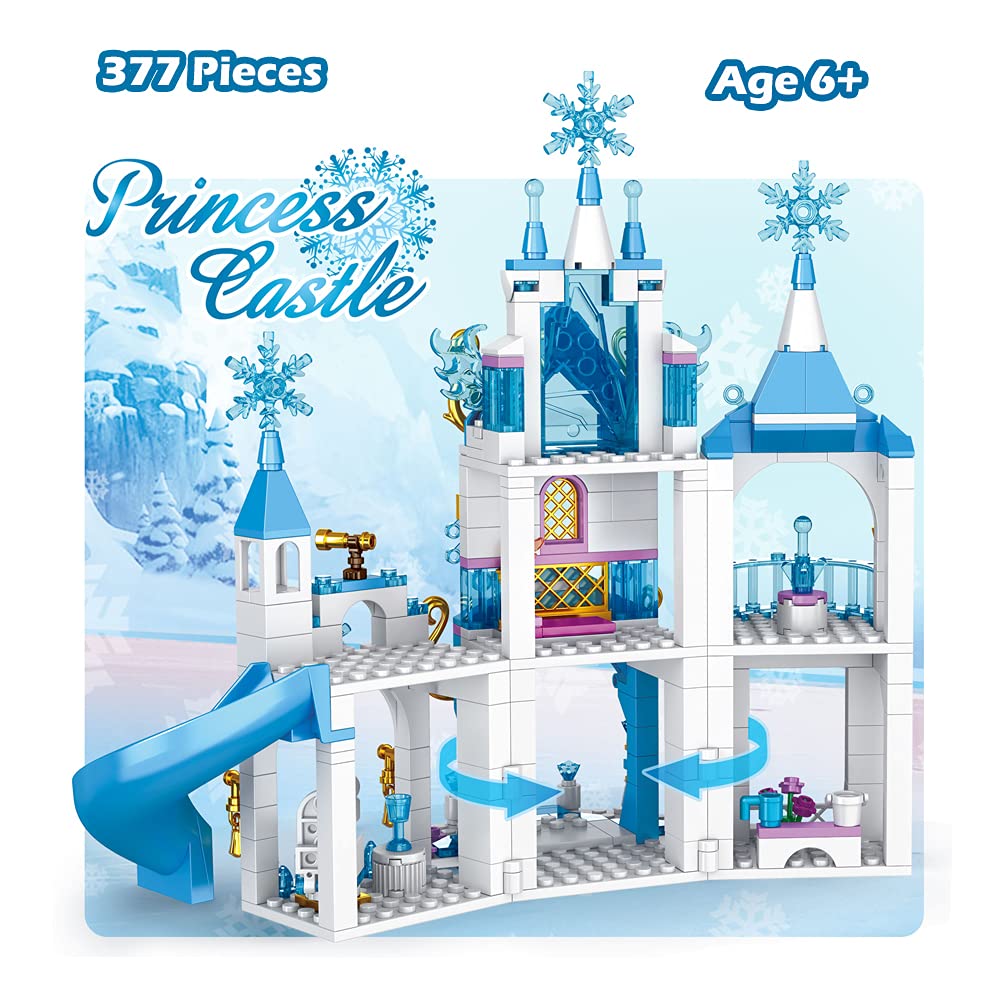 Girls Castle Building Blocks 377 Pieces Construction Toys Set P229