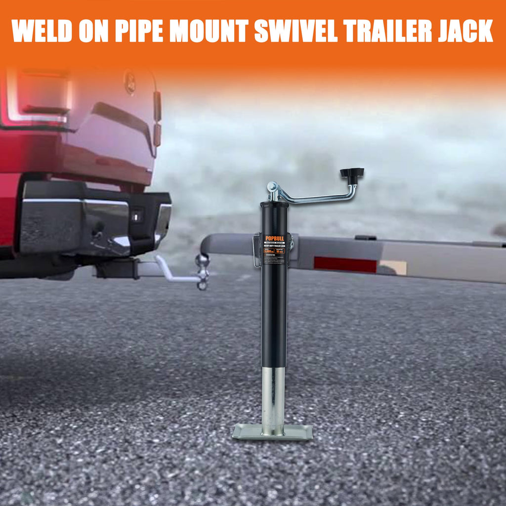 5000 lb Weld-on 10" Lift Trailer Jack with Footplate C596301