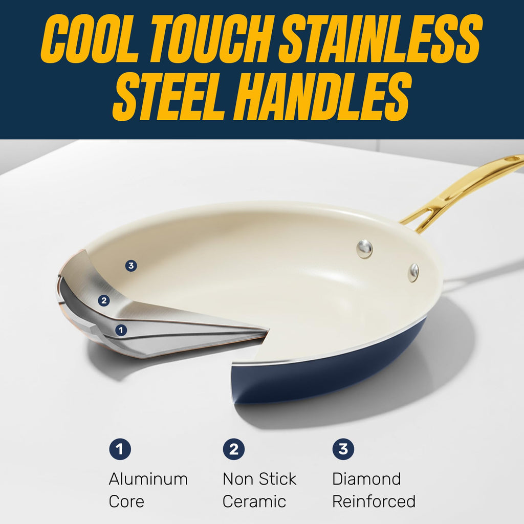 12 Pc Titanium Ceramic Nonstick Cookware Set G323