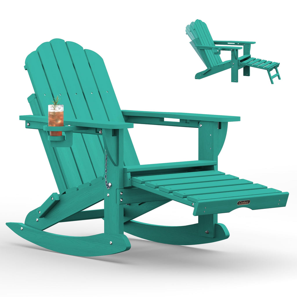 Adirondack Rocking Chair with Footrest W245829