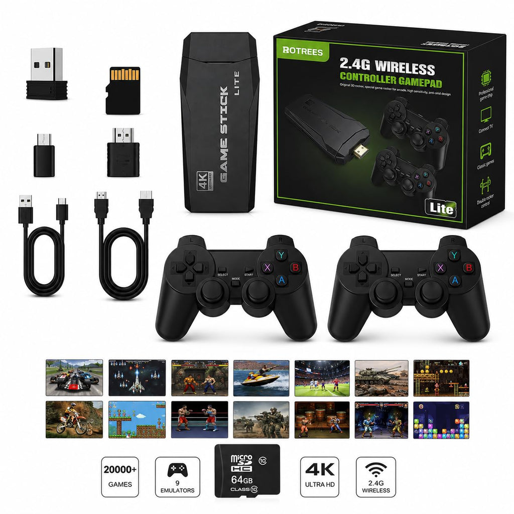 Retro Gaming Console 4K HDMI with 20,000+ Built-in Classic Video Games L166