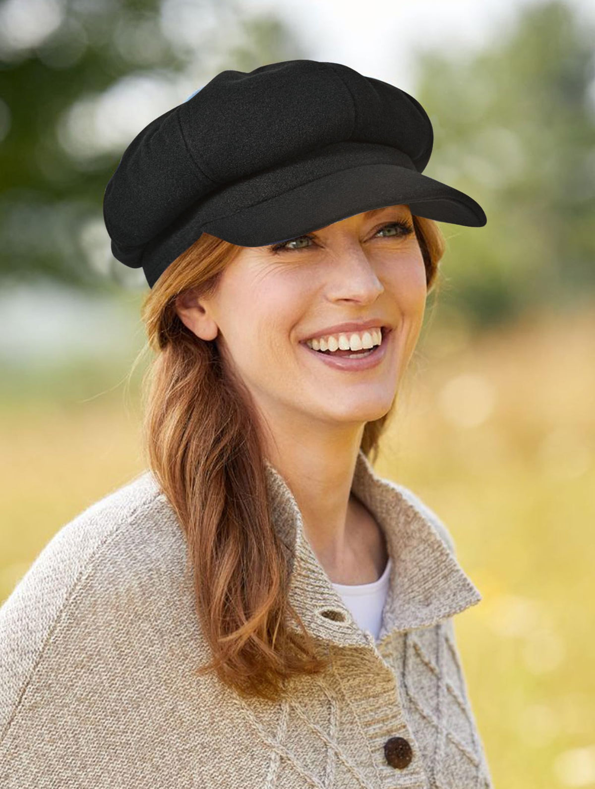 Wool Blend Newsboy Cap A665178