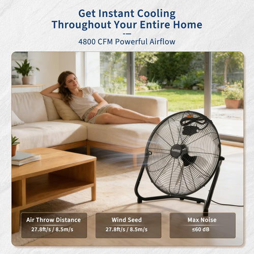20 inch 3-Speed Metal Industrial Floor Fan L129790