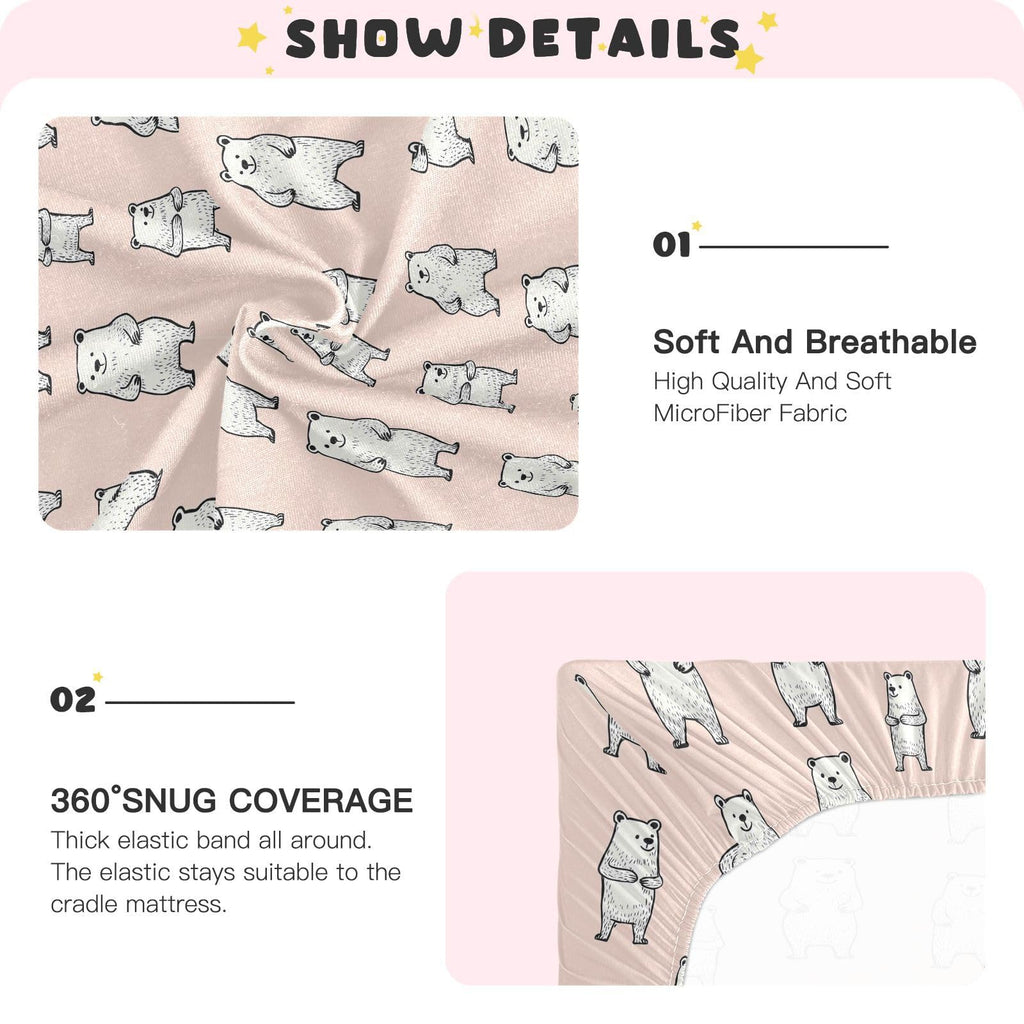 Soft Breathable Microfiber Crib Sheet, Standard Size 28in x 52in G6709