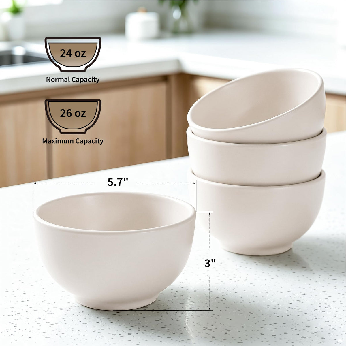 Ceramic Soup Bowls Set of 4 C13340