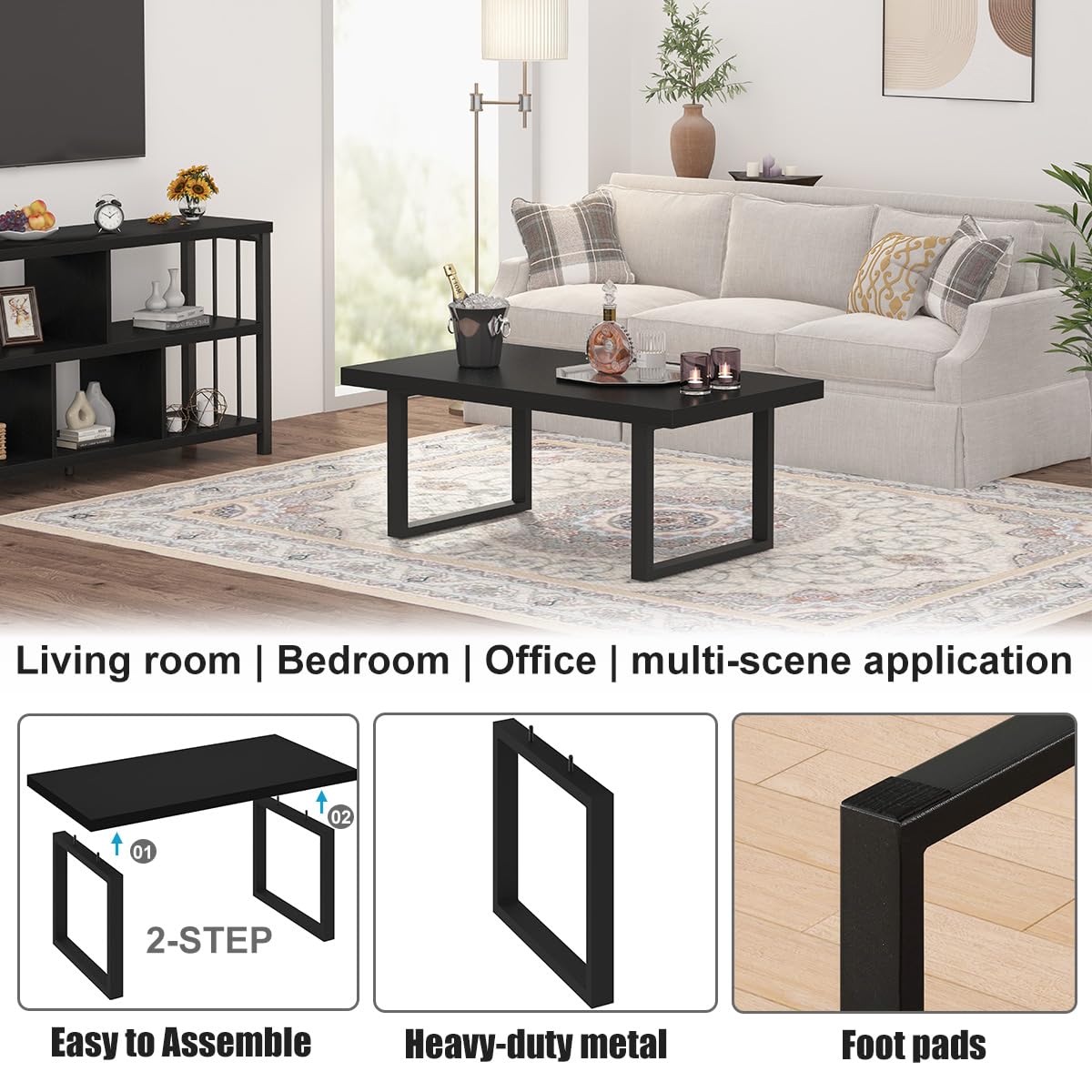 Black Wood Coffee Table K313
