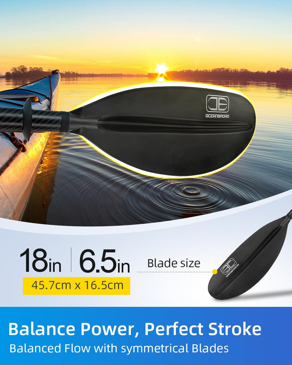 Adjustable Carbon Fiber Kayak Paddle E644