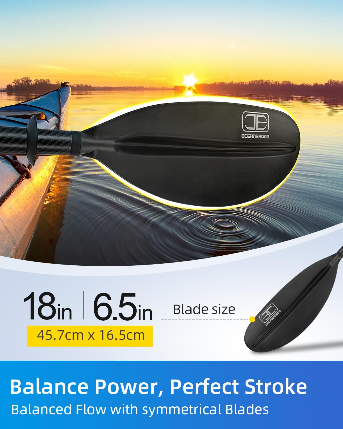 Adjustable Carbon Fiber Kayak Paddle E644