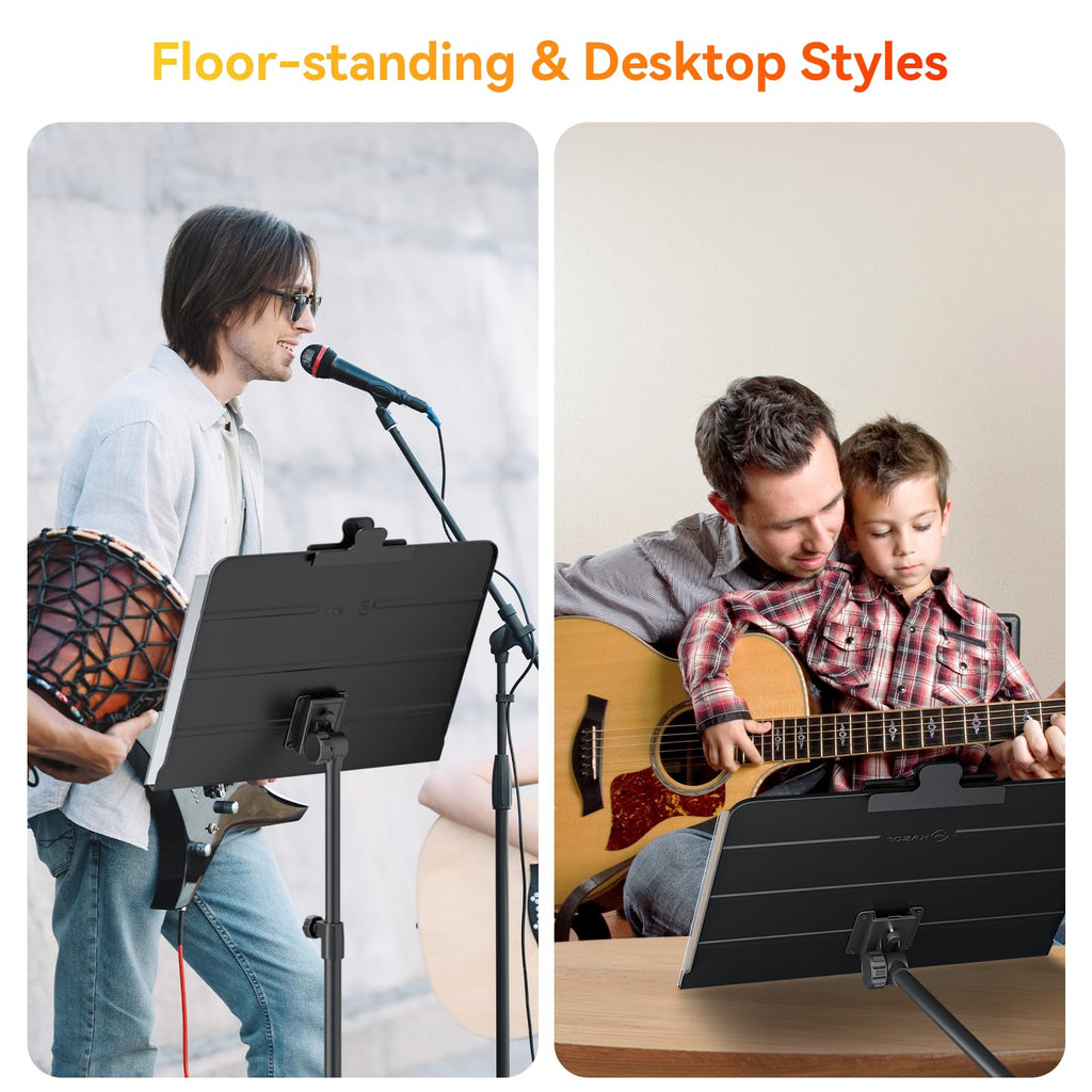 Folding Sheet Music Stand & Desktop Book Stand with Carrying Bag E558