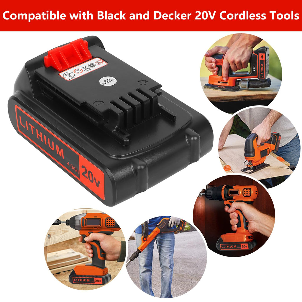 2 Pack 4000mAh 20V Lithium Ion Battery H45875