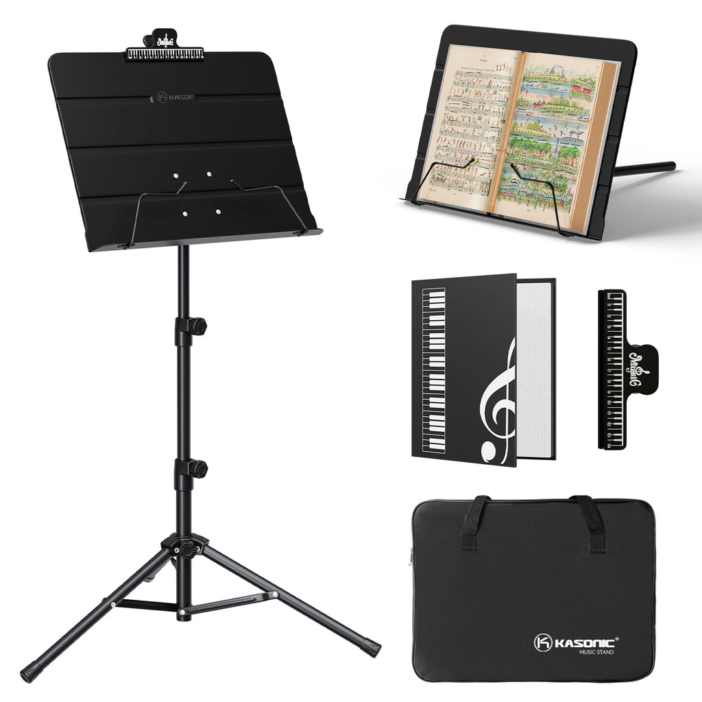 Folding Sheet Music Stand & Desktop Book Stand with Carrying Bag E558