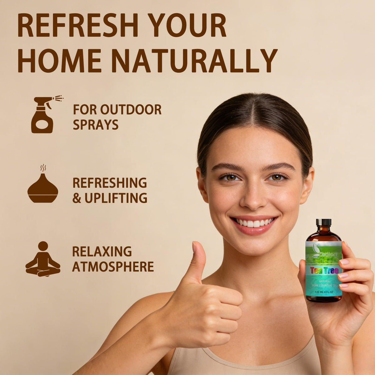 Lavender and Tea Tree Essential Oil 4 Fl Oz R7957