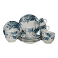 Blue 16 Piece Stoneware Dinnerware Set B670575