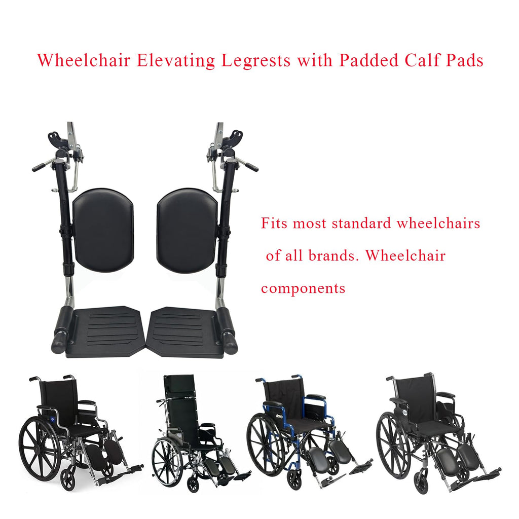 Black Padded Wheelchair Legrest Assembly E119