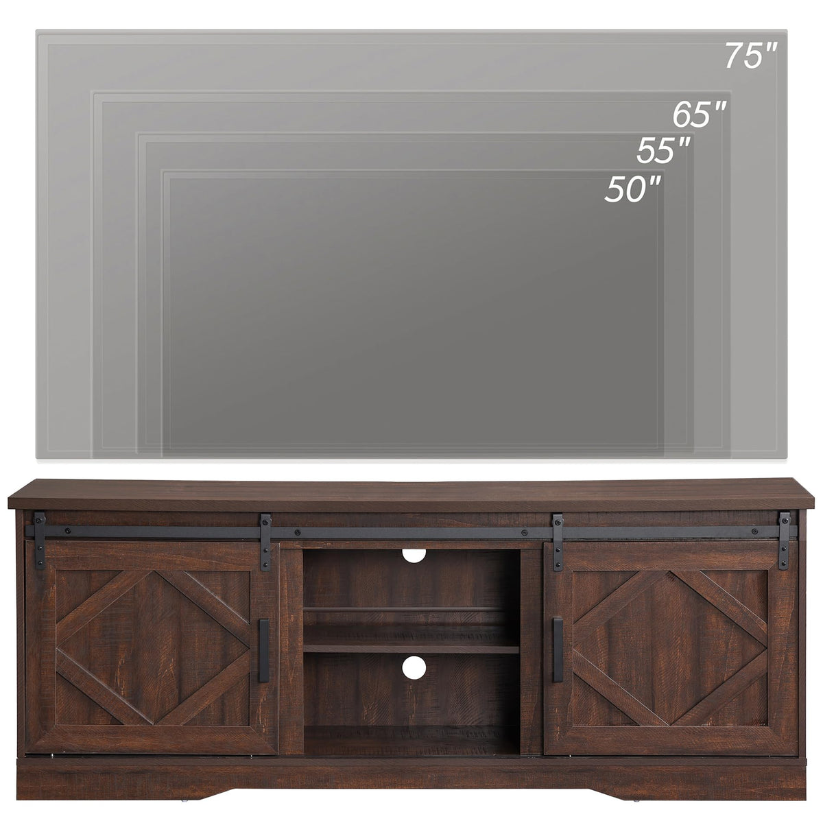 Farmhouse TV Stand for 60-75 inch TV E778