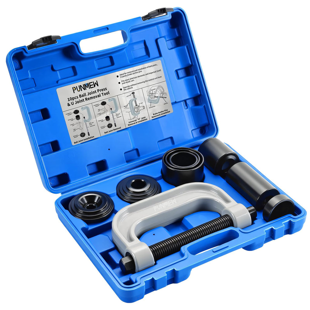 10 pcs Ball Joint Press & U Joint Removal Tool Kit with 4 * 4 Adapters T948