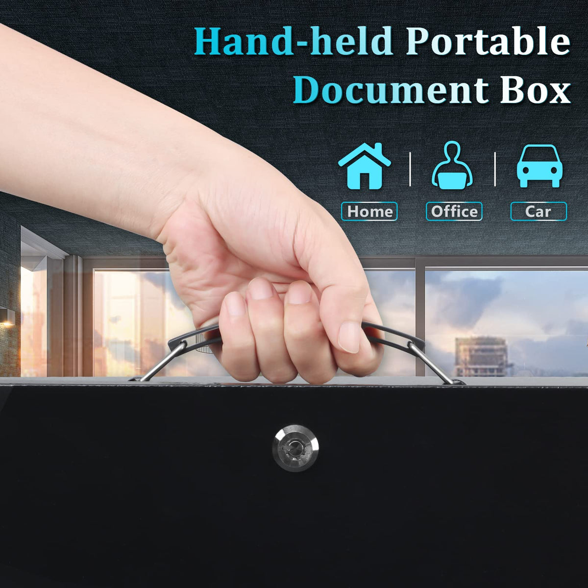 Fire Resistant Document Lock Box with Key H37238