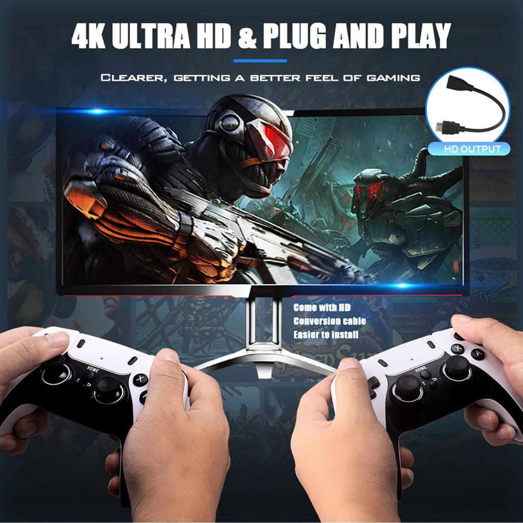 Wireless Retro Game Stick with 20000+ Classic Games, 4K HDMI, Dual 2.4G Controllers, 128GB X937695